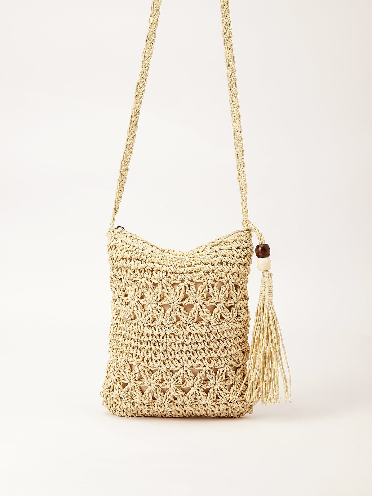 Ethnic Casual Straw Messenger Bag Vacation Beach