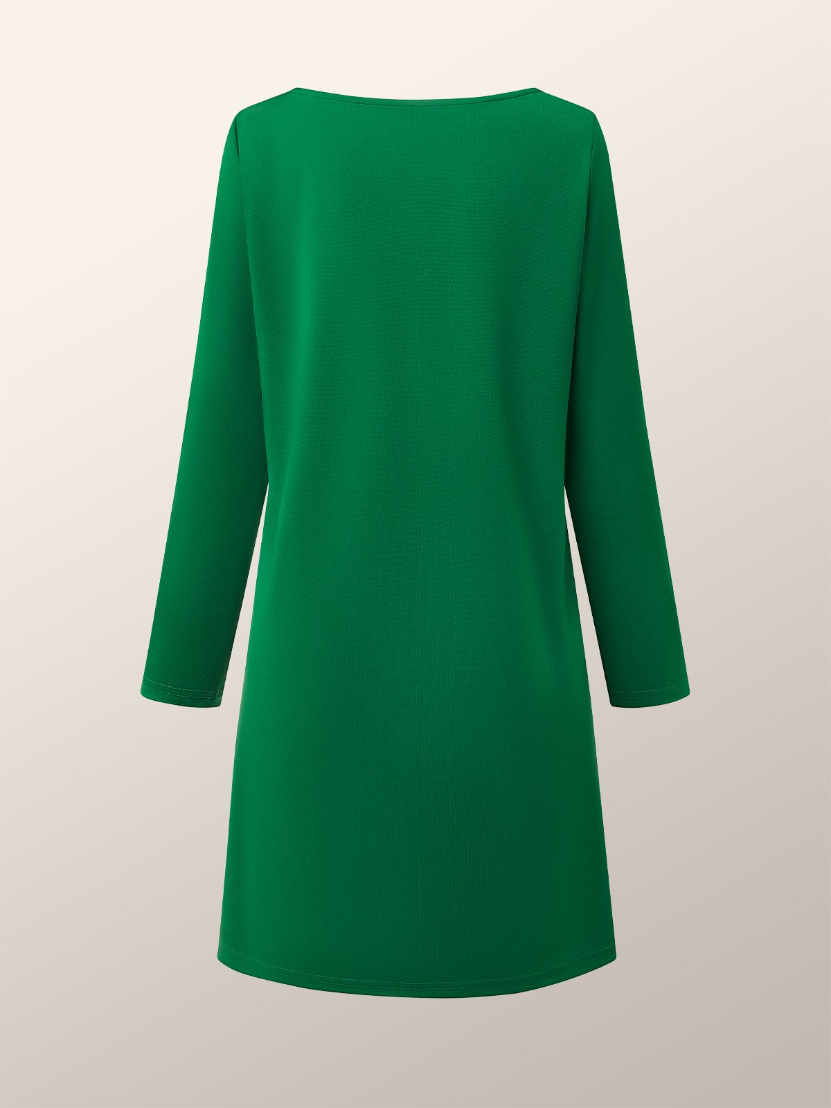 High Elasticity Loose Long sleeve H-Line Elegant Boat Neck Dress