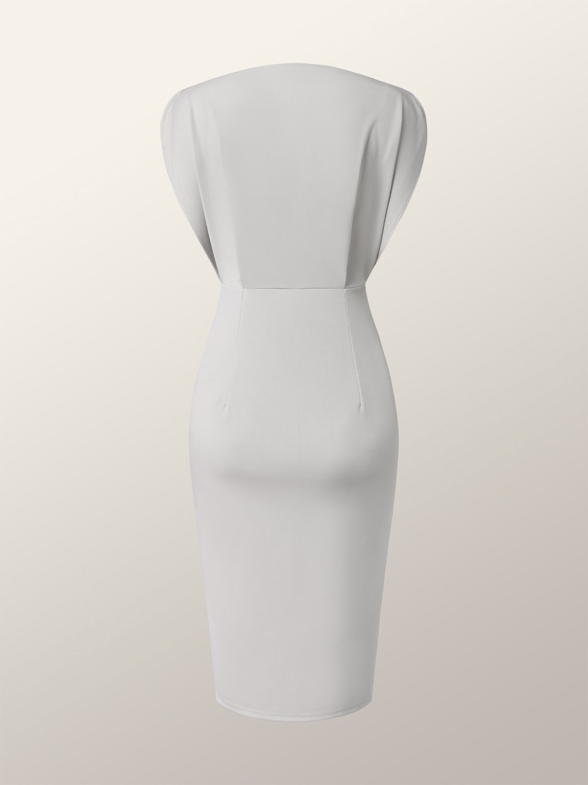 Regular Fit Boat Neck Solid Short Sleeve Knit Dress