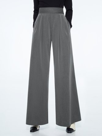 Elegant Solid Pockets Pant