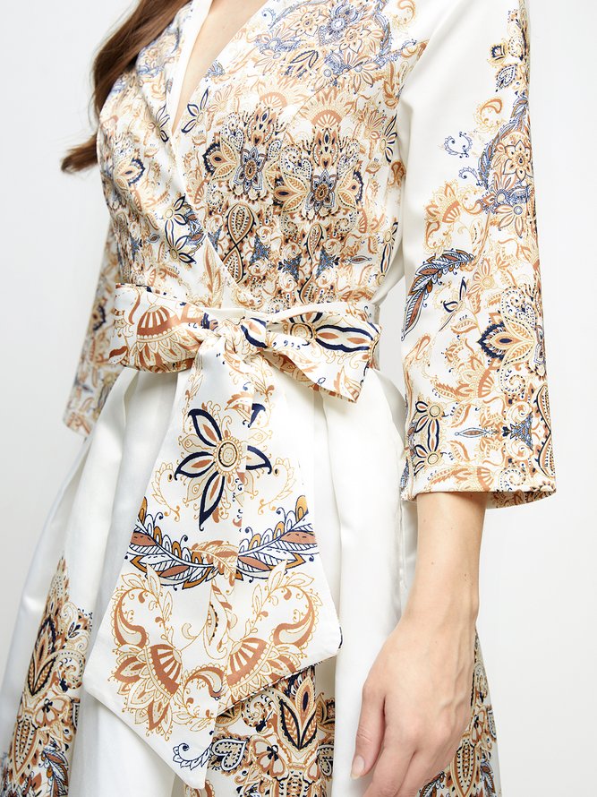 Satin Elegant Party Dress With Belt