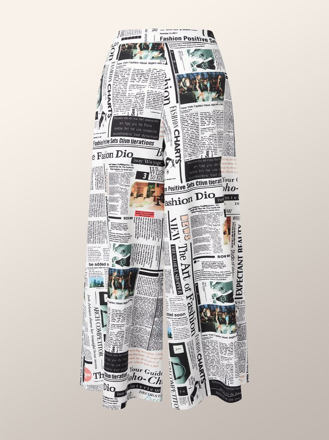 Text Letters Regular Fit Urban Fashion Pants