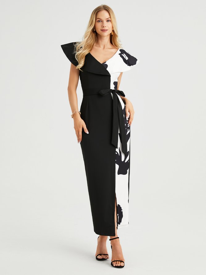 Elegant Regular Fit Off The Shoulder Maxi Dress