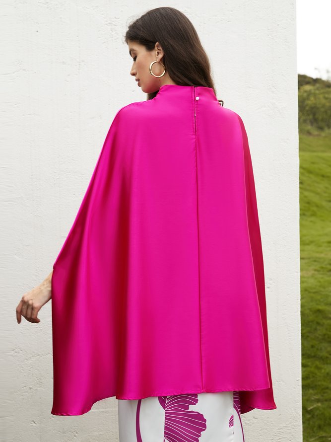Loose Urban Others Three Quarter Mid-long Top