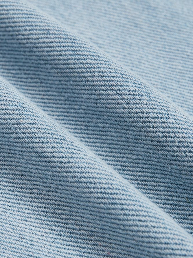 Denim Plain Casual Loose Jeans