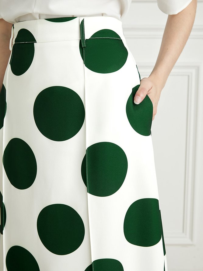 Regular Fit Urban Polka Dots Skirt
