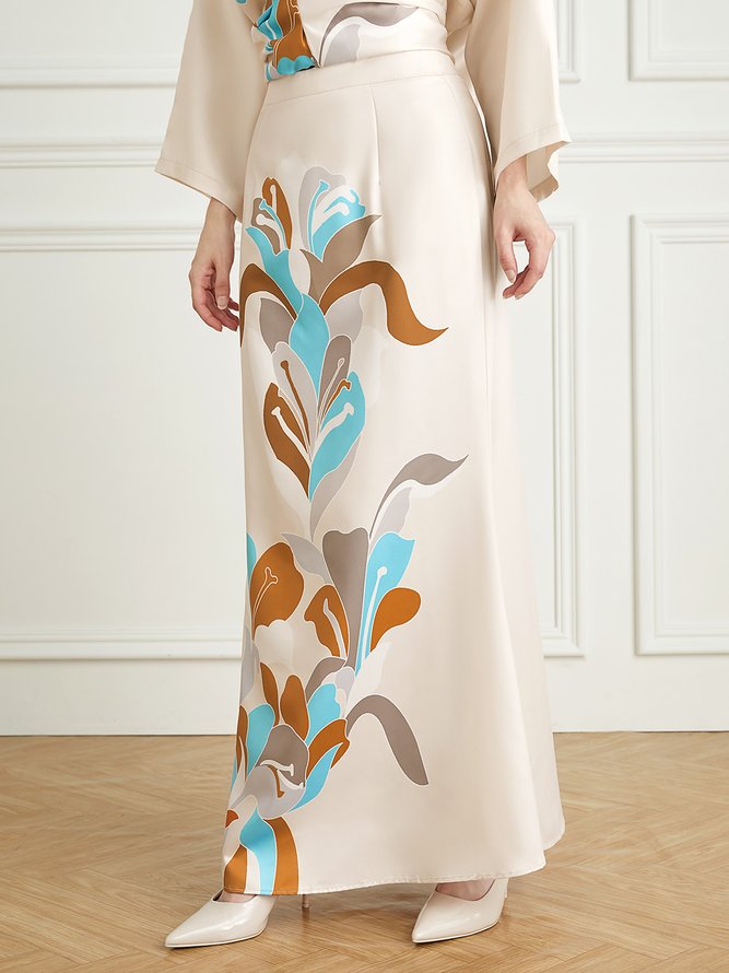 Elegant Abstract Regular Fit Skirt