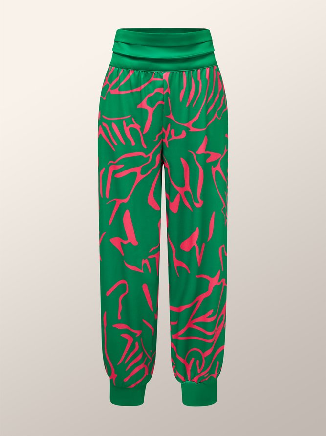 Abstract Stripes Casual Regular Fit Fashion Pants