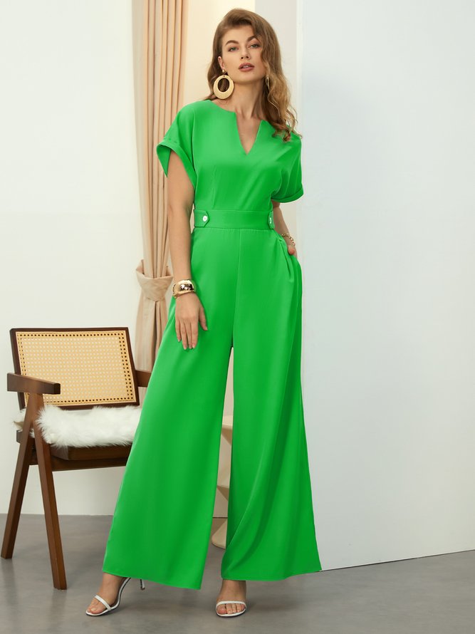 Plain Vacation Regular Fit Jumpsuit