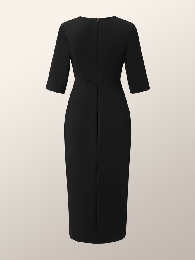 Urban Plain Crew Neck Regular Fit Dress