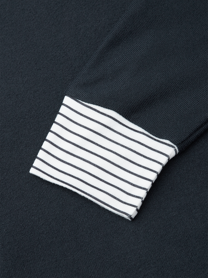 Micro-Elasticity Simple Crew Neck Loose Long sleeve Shirt