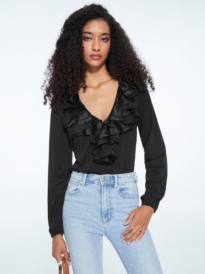 Black Long Sleeve Vintage Top