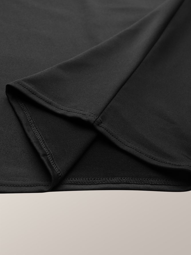 Elegant Slim Fit Solid Long Skirt