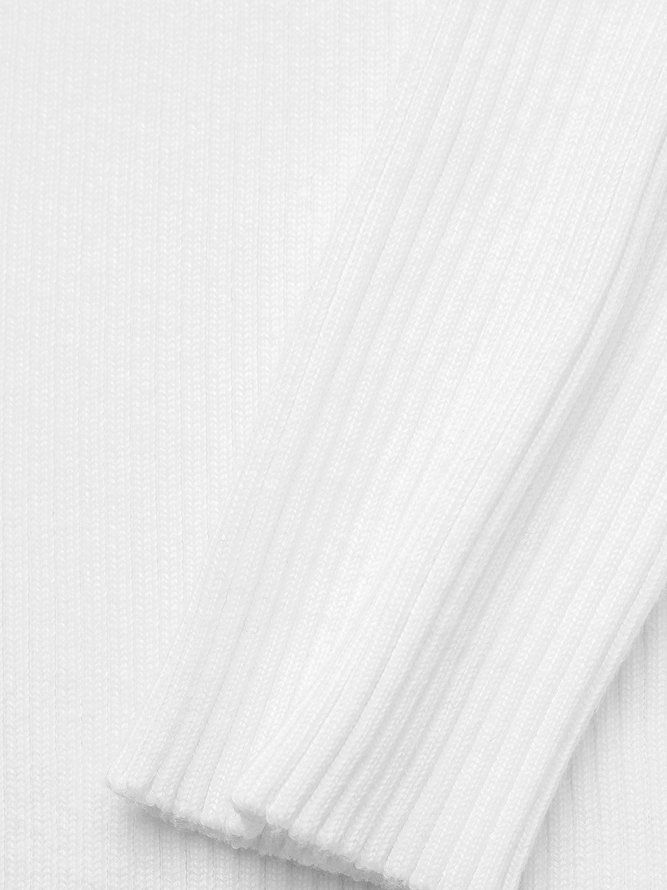 Elegant Turtleneck Plain Simple  Sweater Dress（No Belt)