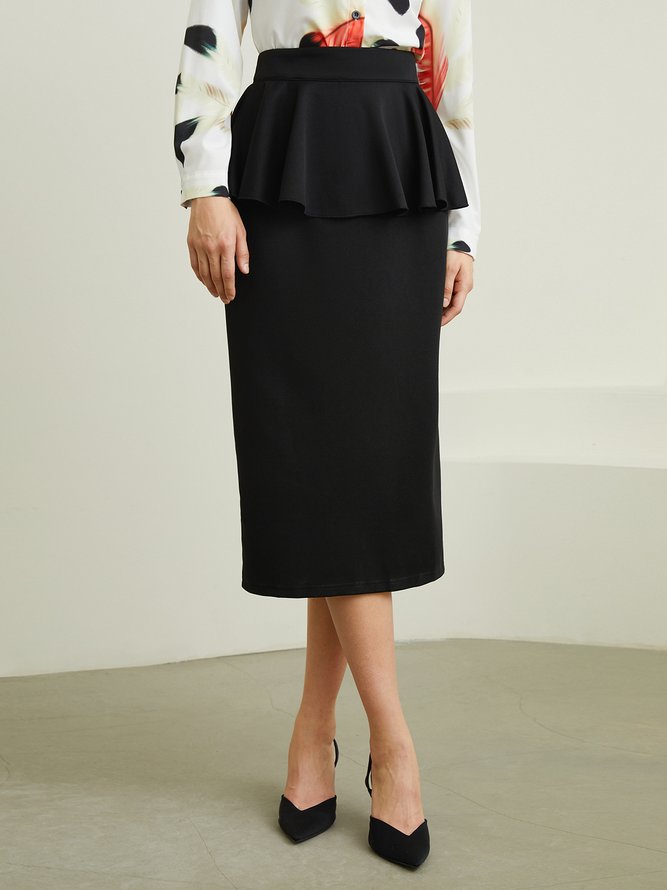 Elegant Tight High Waist Midi Skirt