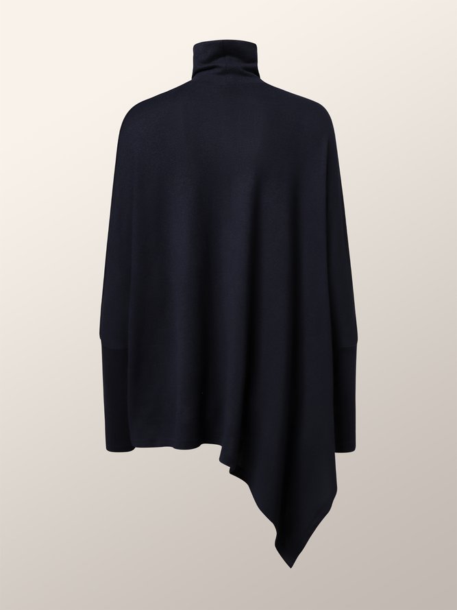 Loose High Elasticity Turtleneck Long sleeve A-Line Top
