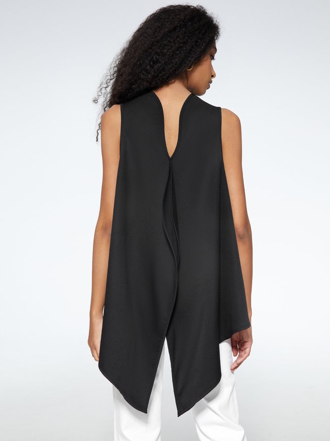 Elegant Turtleneck Shift Solid Top