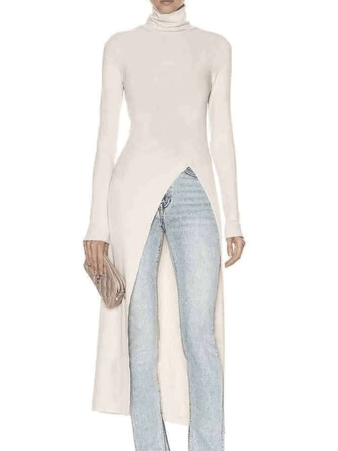 Fall Long Sleeve Simple Turtleneck Daily Simple Daily Top