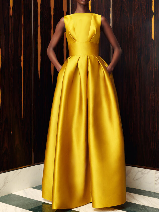Elegant Regular Fit Strapless Dress & Party Dress