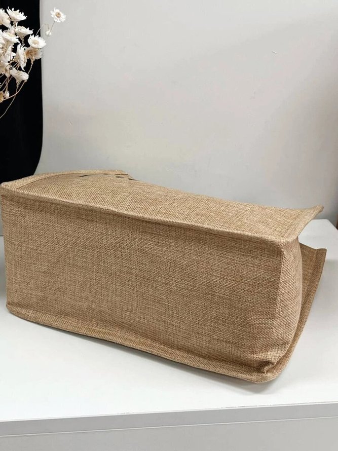 Portable Linen Large Capacity Casual Shoulder Bag