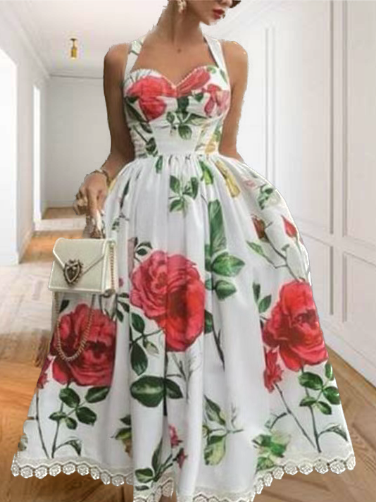 Regular Fit Elegant Spaghetti Wedding Guest Dress