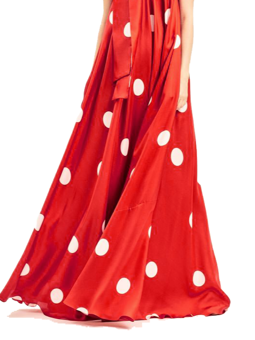Party Polka Dots Halter Elegant Dress