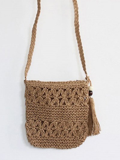 Ethnic Casual Straw Messenger Bag Vacation Beach