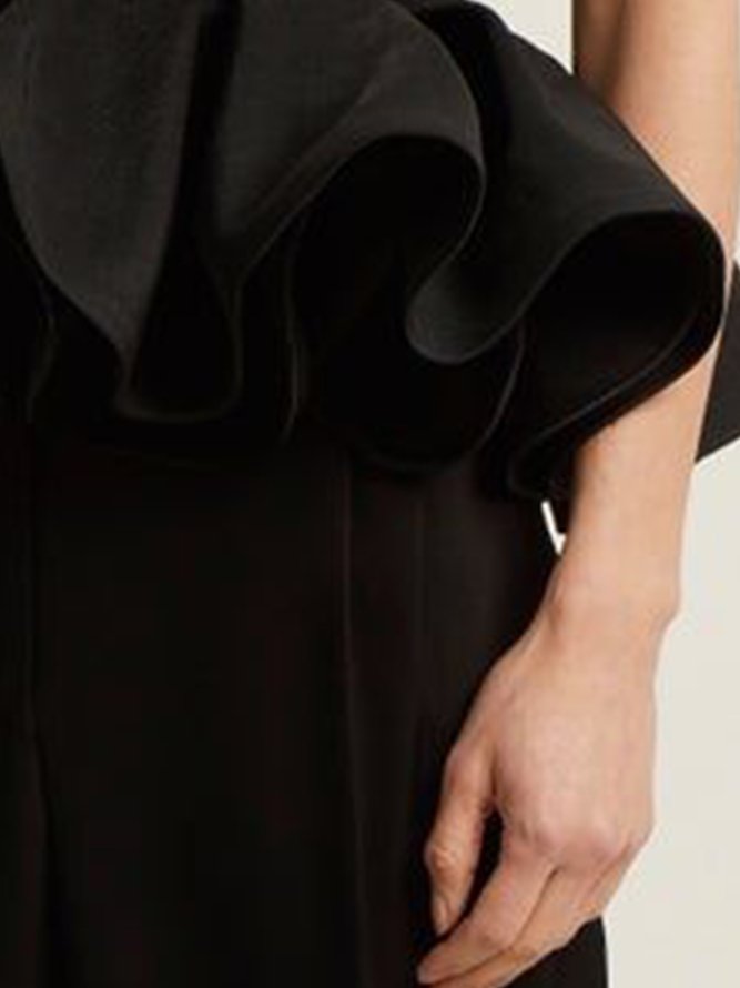 V Neck Regular Fit Elegant Plain Blouse