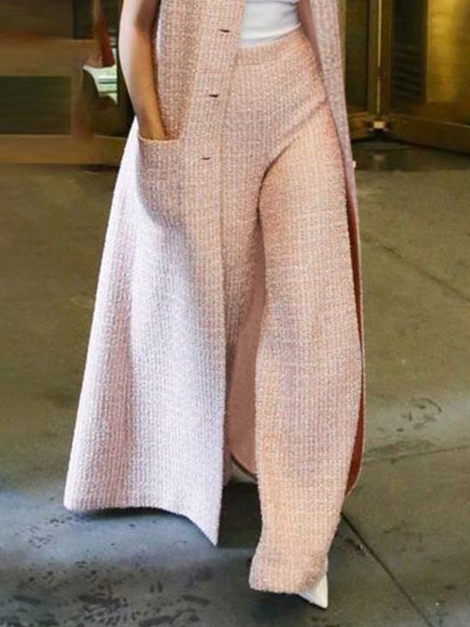 Elegant Regular Fit Plain Fashion Pants