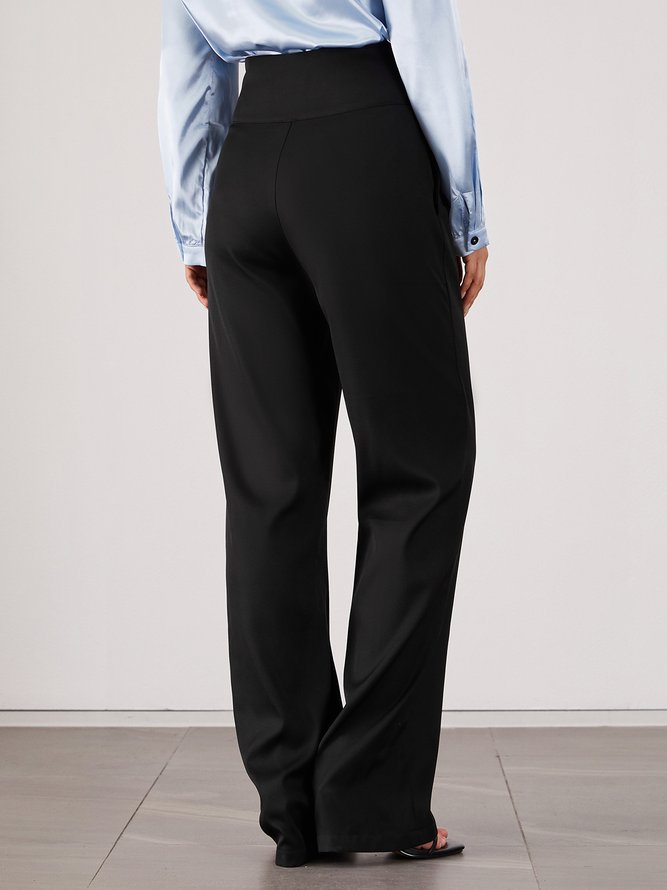 Regular fit Work Solid Elegant Pants