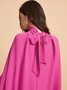Elegant Turtleneck Plain Loosen Midi Party Dress
