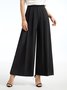 White Daily Long Elegant Plain Pants