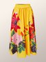 2023 Fashion week floral Vacation A-line Long Skirt