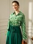 2023 Fashion week Loose Shirt Collar Abstract Casual Blouse