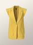 Loose Urban Plain Lapel Collar Blazer