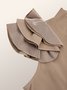 Tight Stand Collar Elegant Sleeveless Midi Dress