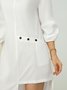 Loose Plain Urban Crew Neck Dress