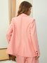 Plain Urban Loose Lapel Collar Long sleeve Blazer