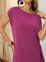 Short sleeve Regular Fit Elegant Plain Dress