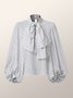 Summer Lightweight Non-Stretch Elegant Long Sleeve Top