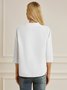 Daily Regular Fit Stand Collar Mid Sleeve Blouse