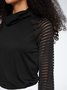 Spring High Neck Long sleeve High Stretch Daily Top