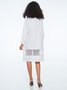 Summer A-Line Shawl Collar Loose Elegant Long sleeve Dress