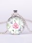 Spring Summer Floral Plant Time Jewelry Necklace