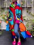 Loose Abstract Shirt Collar Casual Dress