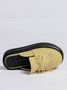 Yellow Black White Bow Tassel Classic Loafer Mules