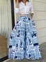 Text Letters Regular Fit Urban Fashion Pants