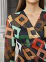 Daily Regular Fit Geometric Long Sleeve Top