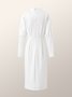 Elegant Plain Long Sleeve Midi Dress